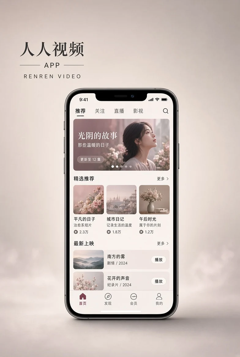 人人视频APP移动浏览界面